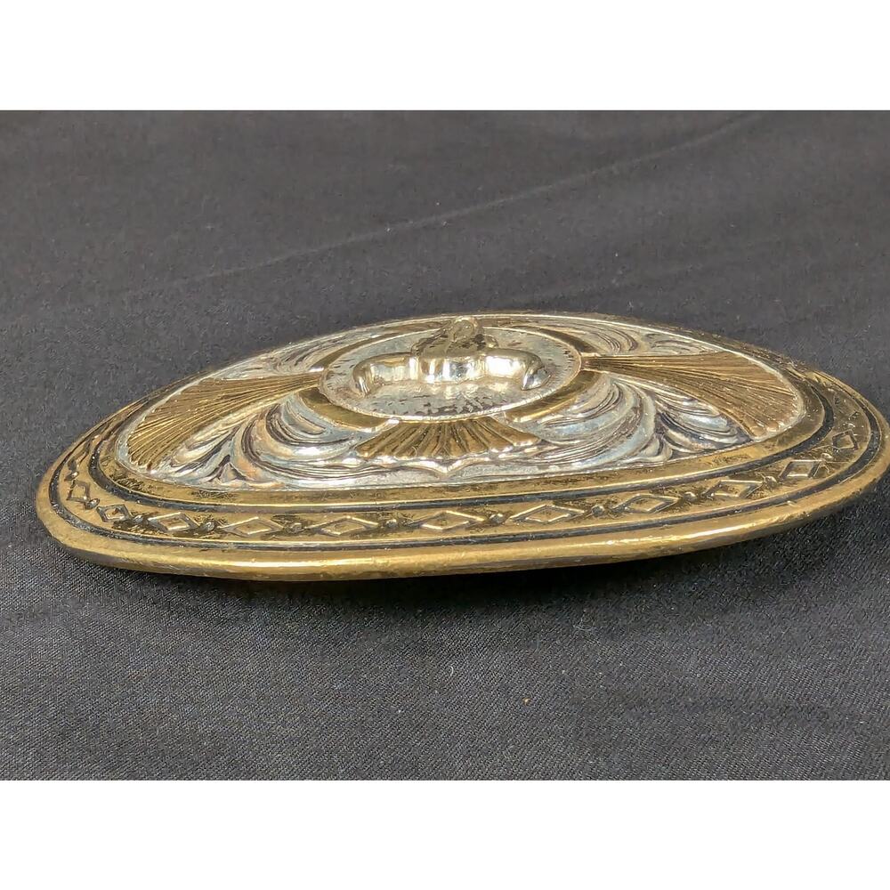 Award Design Medals Vintage Western Bull Skull Belt Buckle Silver Plated Gold... - Picture 4 of 12